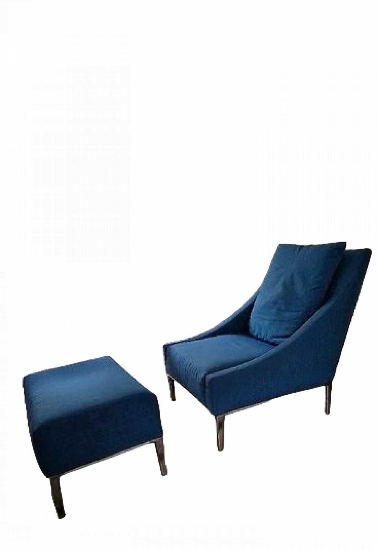 Jean armchair and pouf in blue by A. Citterio for B&B Italia, 2013 21