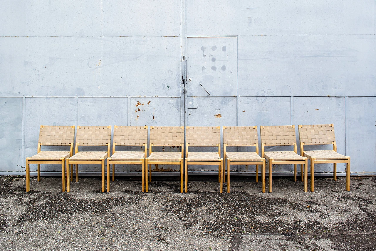 8 Chairs 611 by Alvar Aalto for Artek, 1970s 1