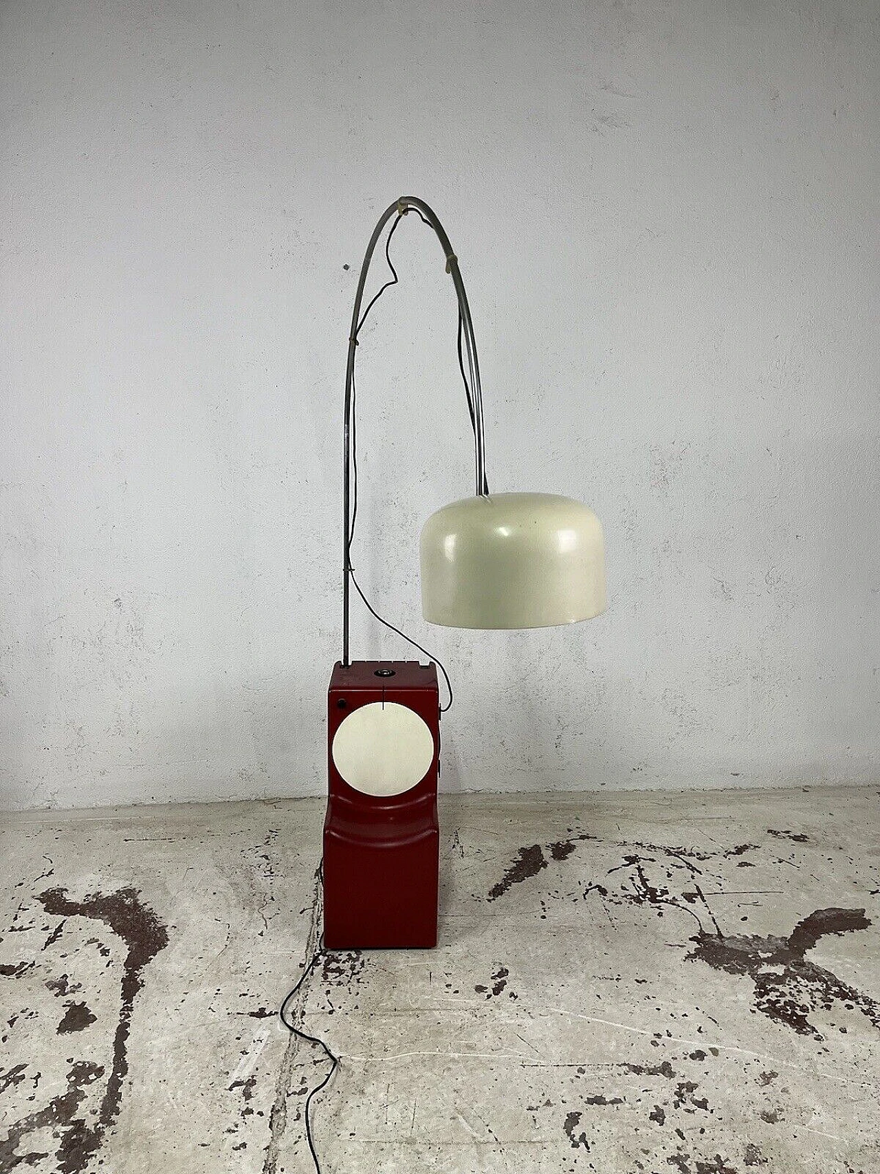 Lampada terra in plastica e metallo di Joe Colombo, anni '60 2