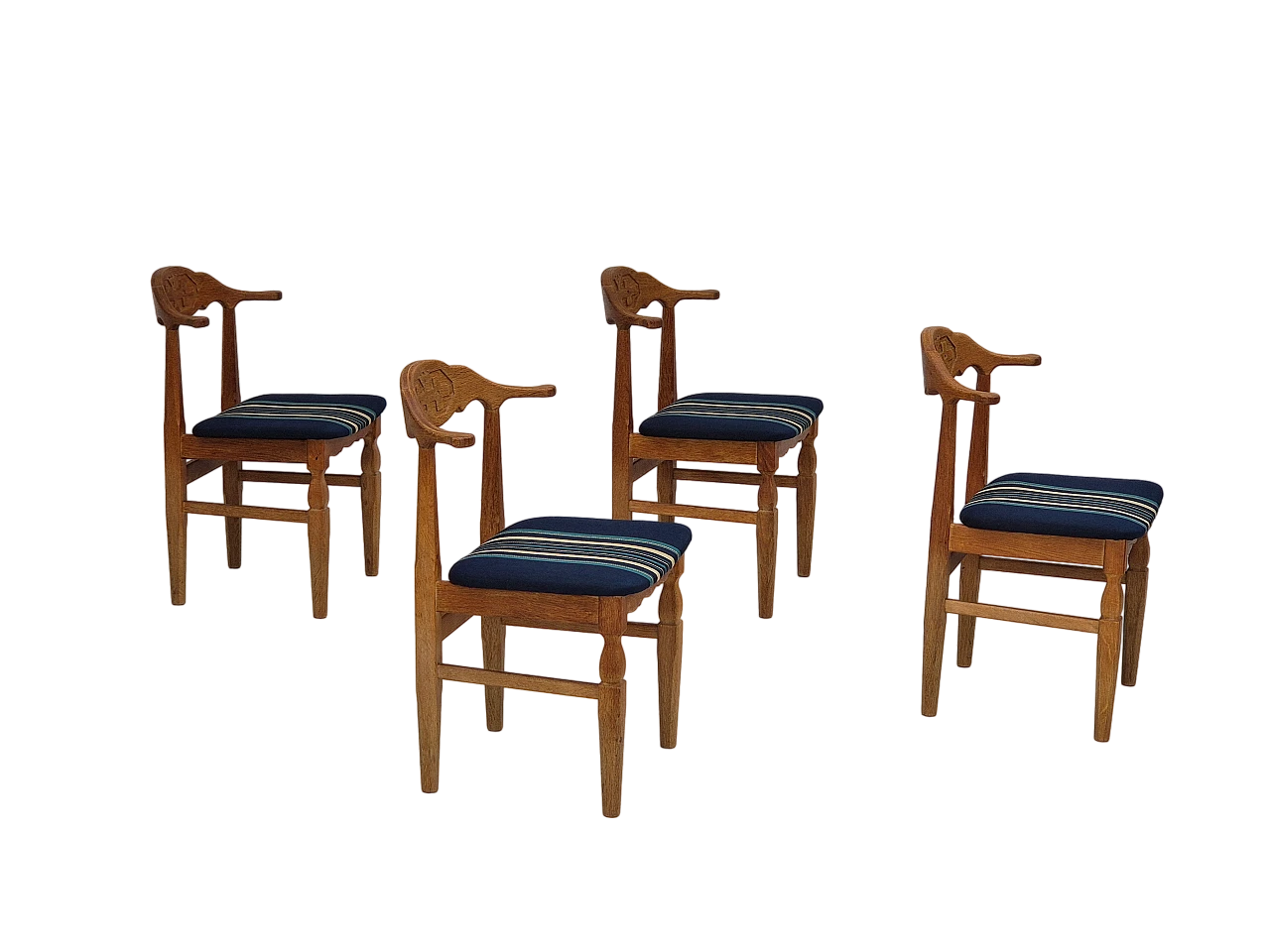 4 Chairs by Henning Kjærnulf for EG Kvalitetsmøbel, 1970s 14