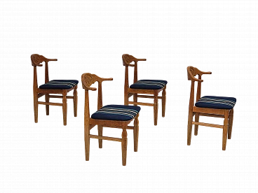 4 Chairs by Henning Kjærnulf for EG Kvalitetsmøbel, 1970s