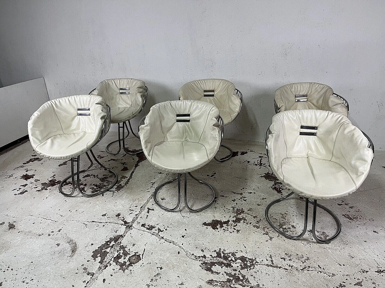 6 Chairs Pan Am by Gastone Rinaldi for Rima, 1970s 3