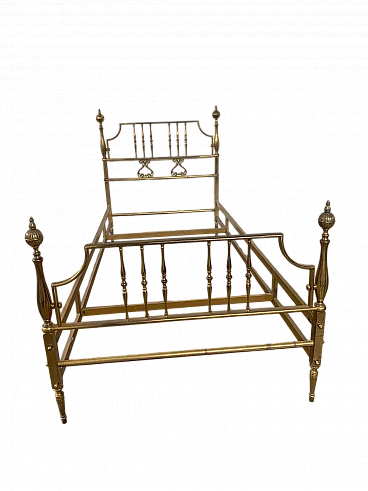 Brass single bed, 1950s