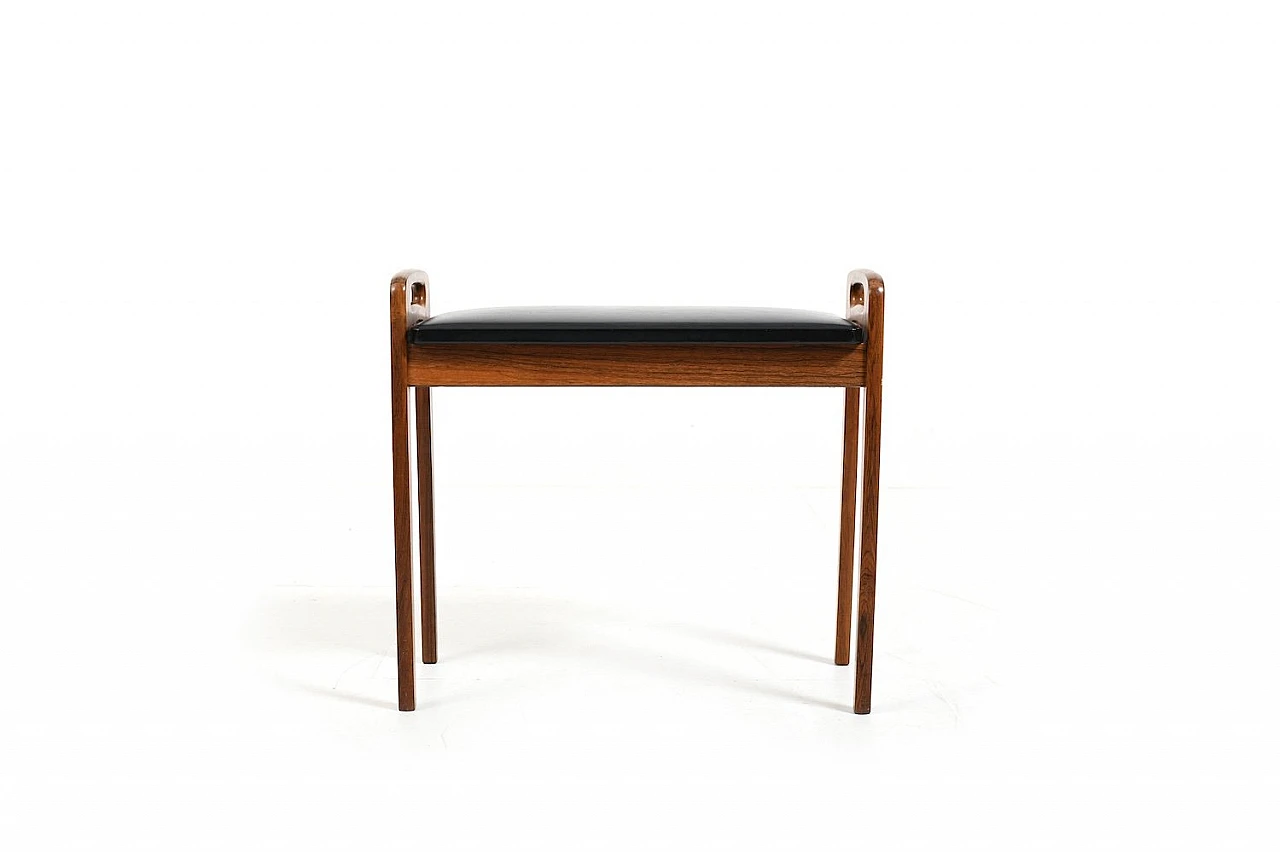 Piano bench in wood & leather by Johannes Andersen for Uldum, 1960s 2