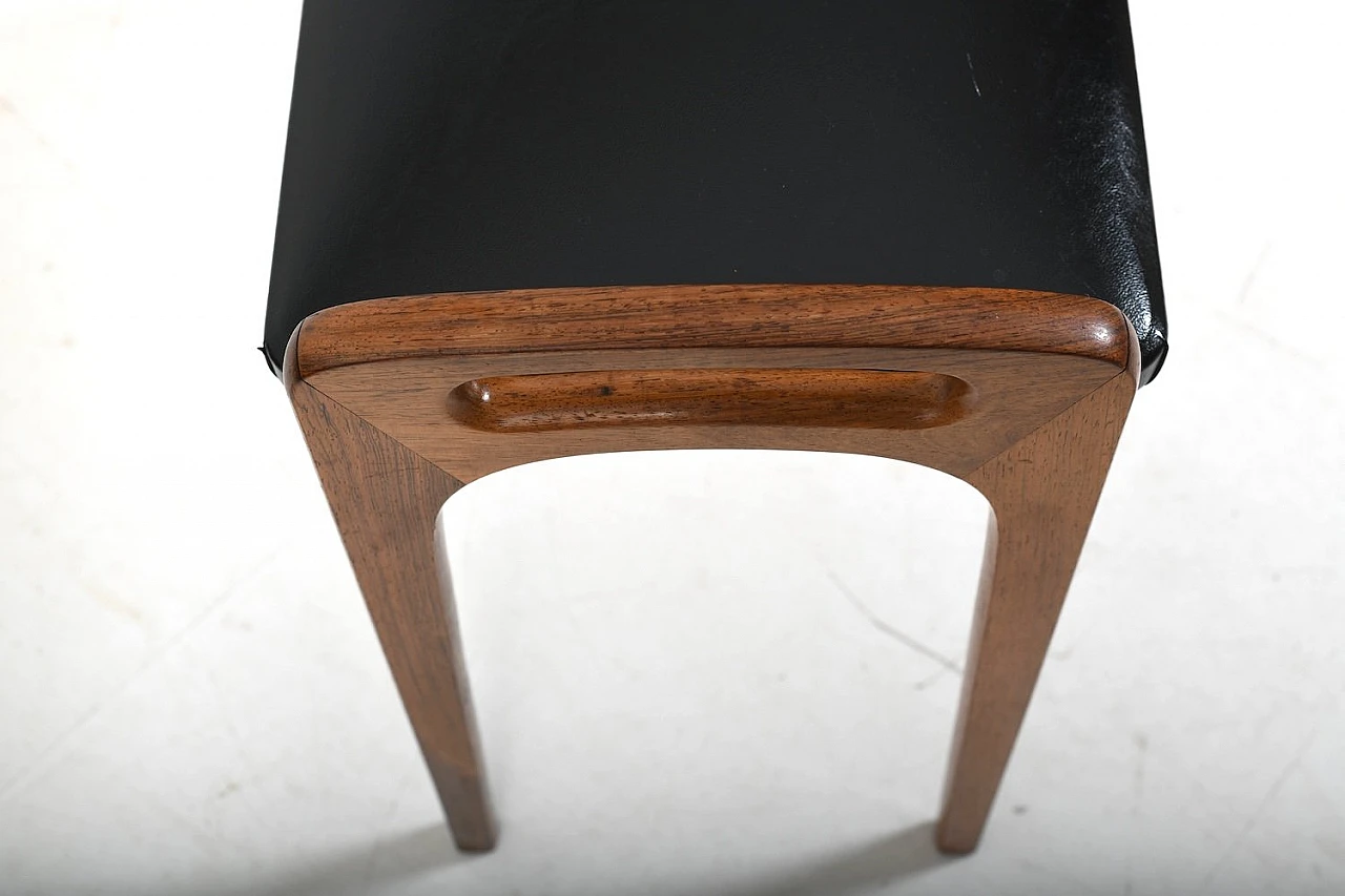 Piano bench in wood & leather by Johannes Andersen for Uldum, 1960s 7