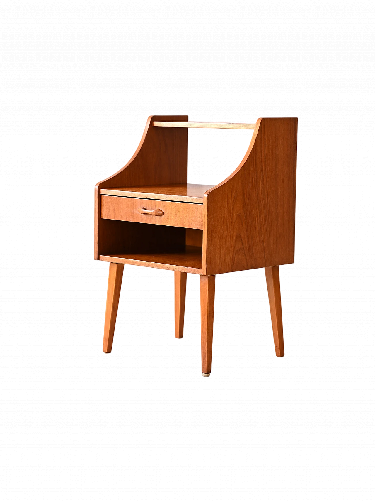 Comodino scandinavo in teak, anni '60 11