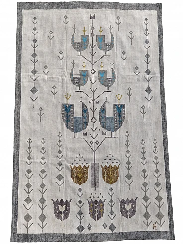 Hand-woven wool tapestry by Eva Nemeth, 1970s
