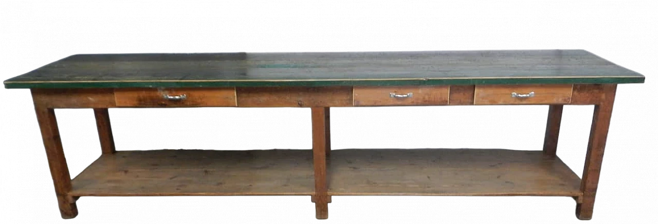 Workbench with fir frame, 1970s 13