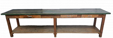 Workbench with fir frame, 1970s