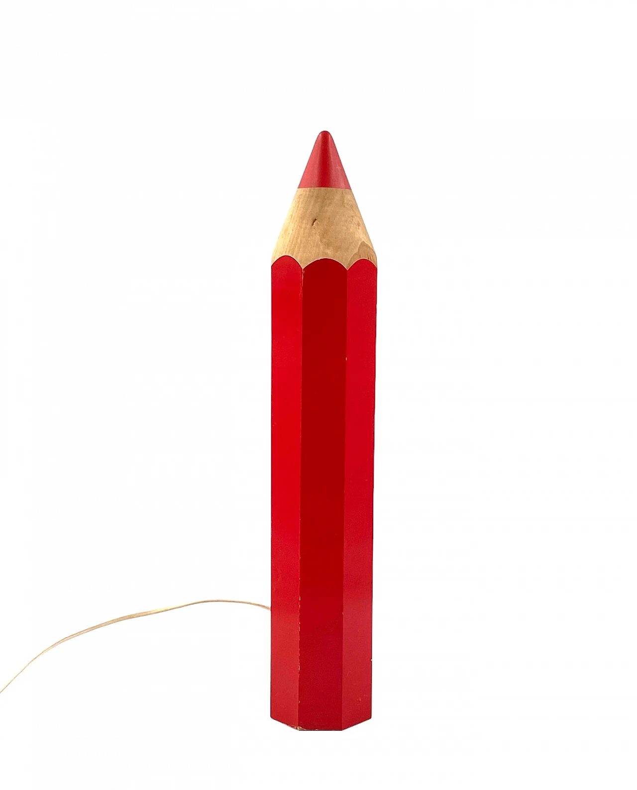 Red pencil shaped table lamp by Pierre Sala for Vilac, 1980s 8