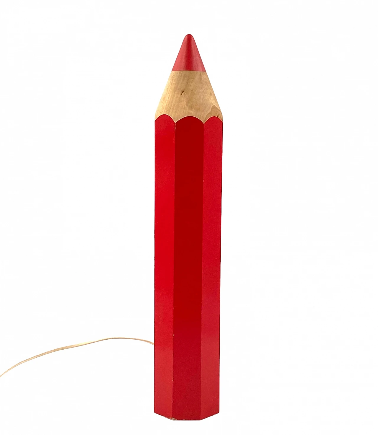 Red pencil shaped table lamp by Pierre Sala for Vilac, 1980s 10