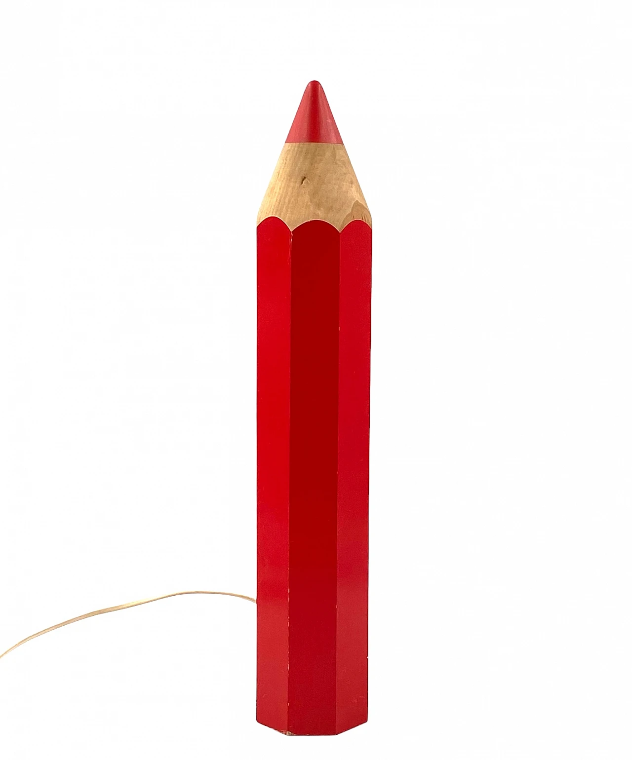 Red pencil shaped table lamp by Pierre Sala for Vilac, 1980s 12