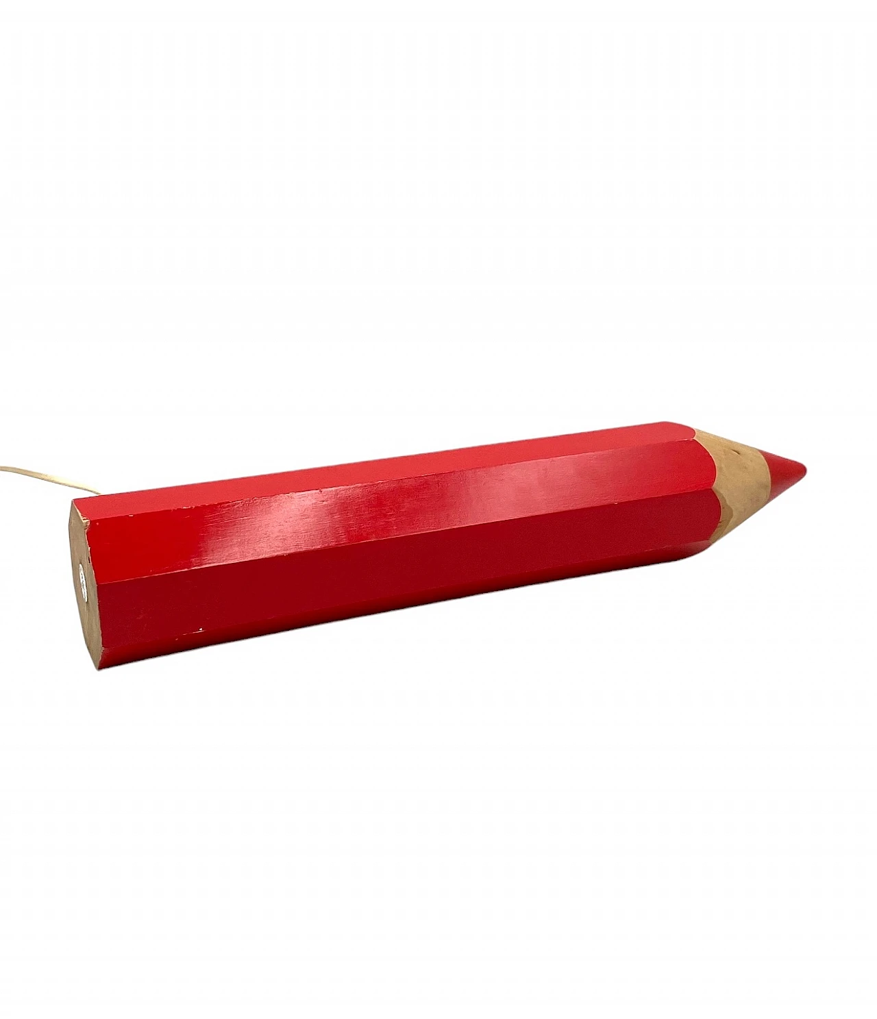 Red pencil shaped table lamp by Pierre Sala for Vilac, 1980s 16