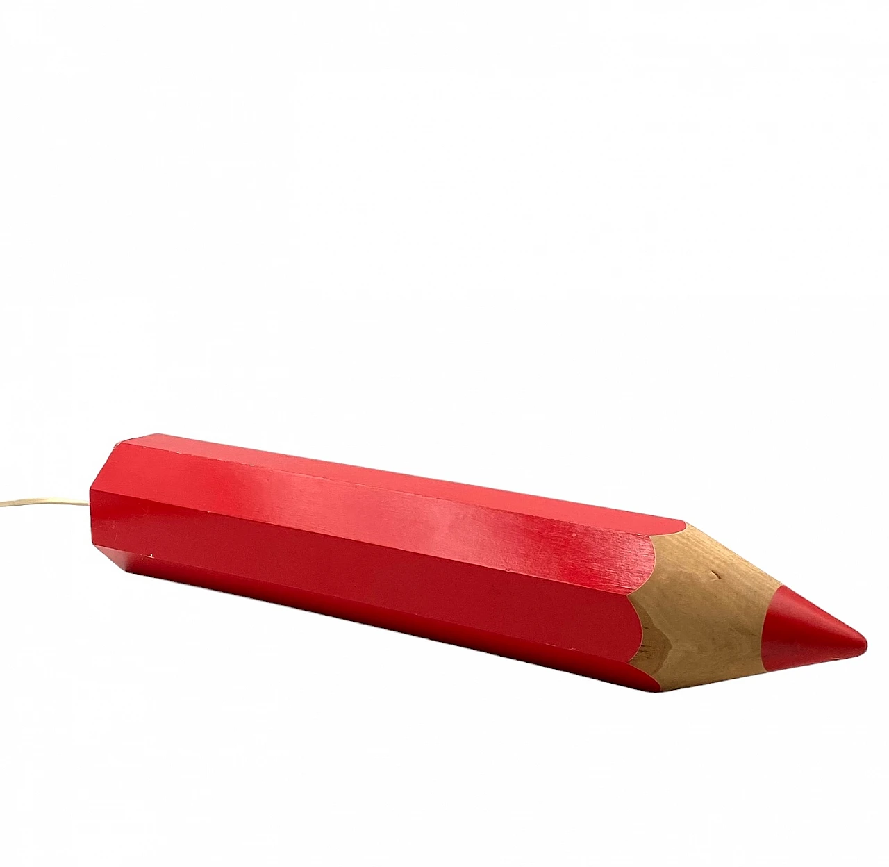 Red pencil shaped table lamp by Pierre Sala for Vilac, 1980s 18