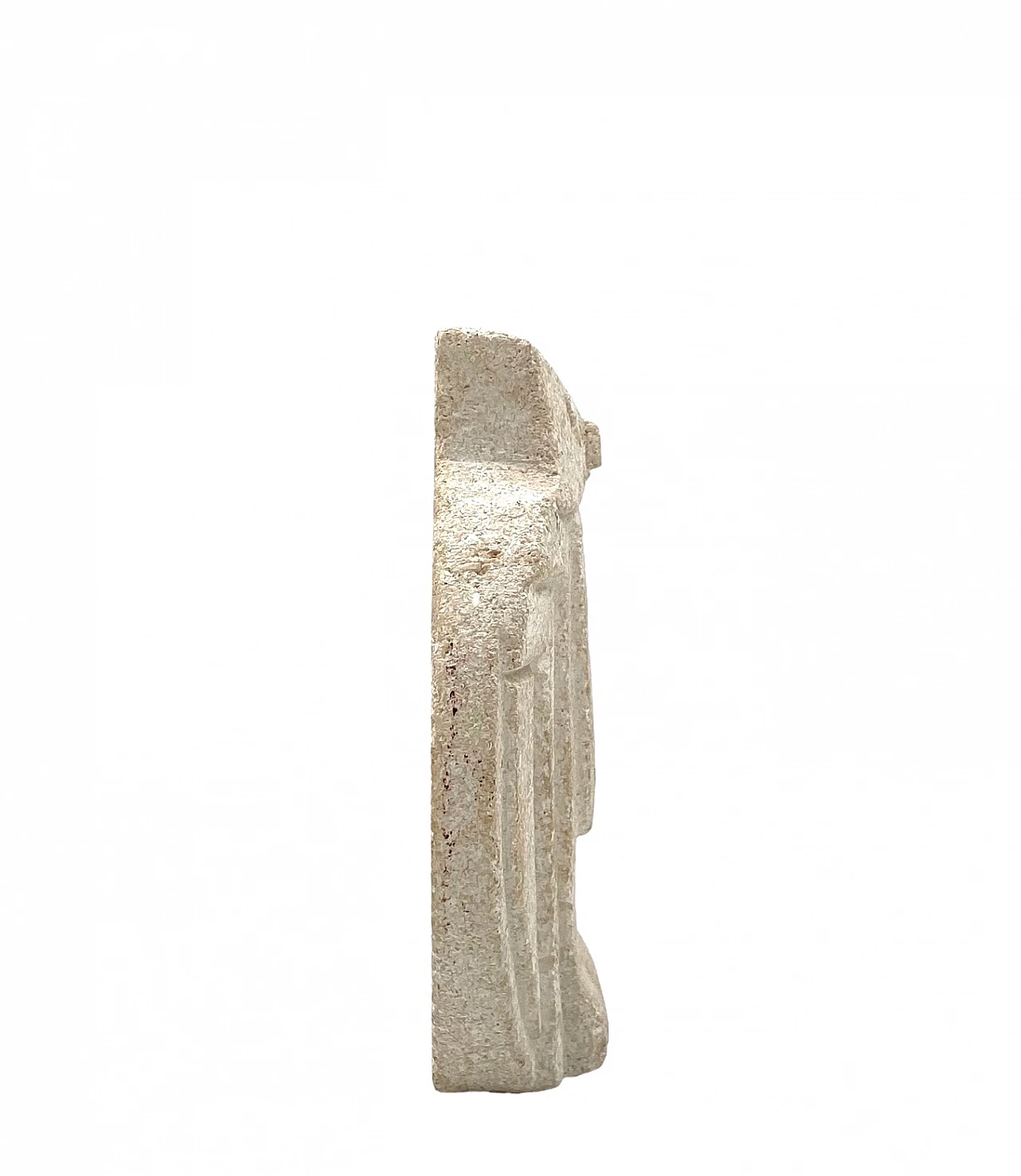 Cubist owl sculpture in white stone, 1960s 9