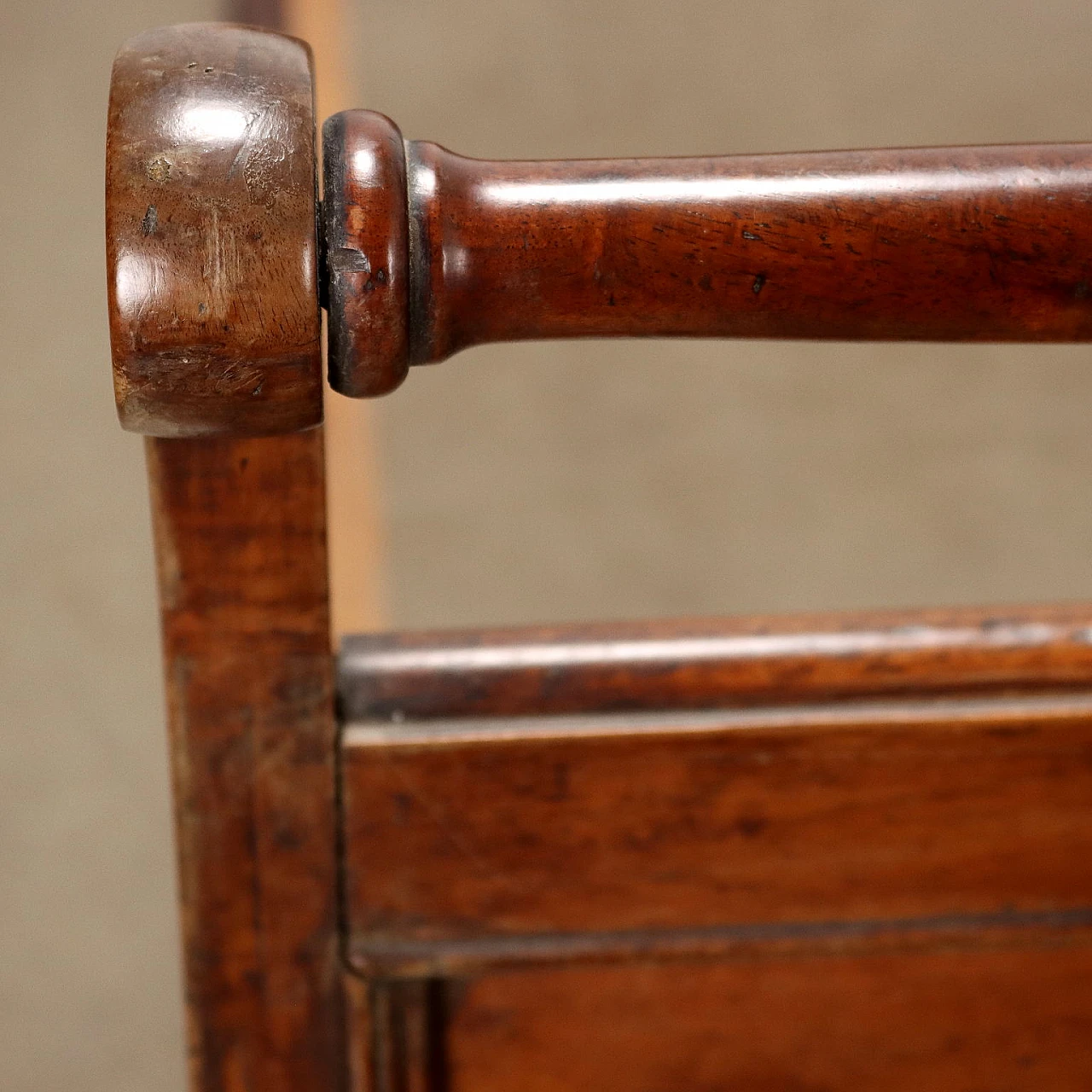 Inlaid walnut Louis Philippe single boat bed, 19th century 4