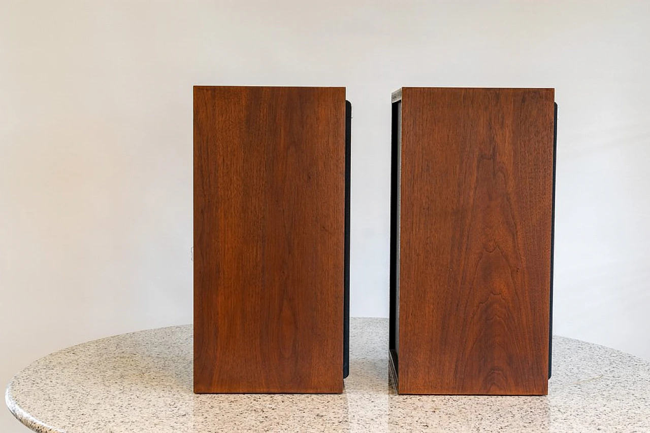 Pair of L speakers with wooden structure by Ohm, 1970s 5