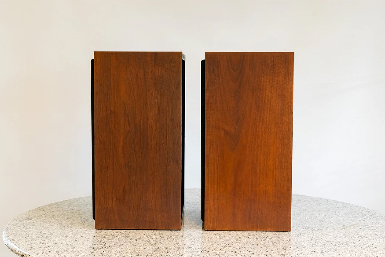 Pair of L speakers with wooden structure by Ohm, 1970s 7