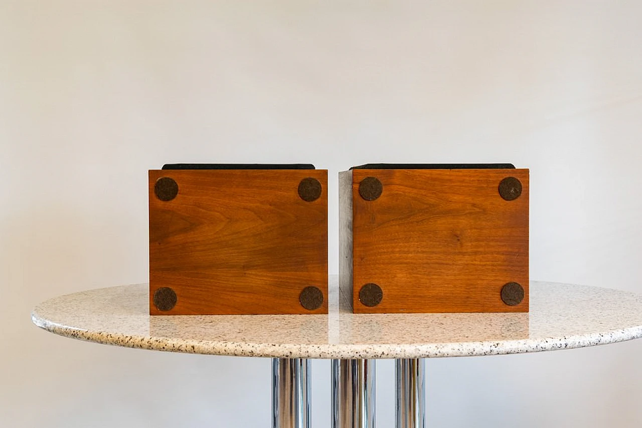 Pair of L speakers with wooden structure by Ohm, 1970s 8