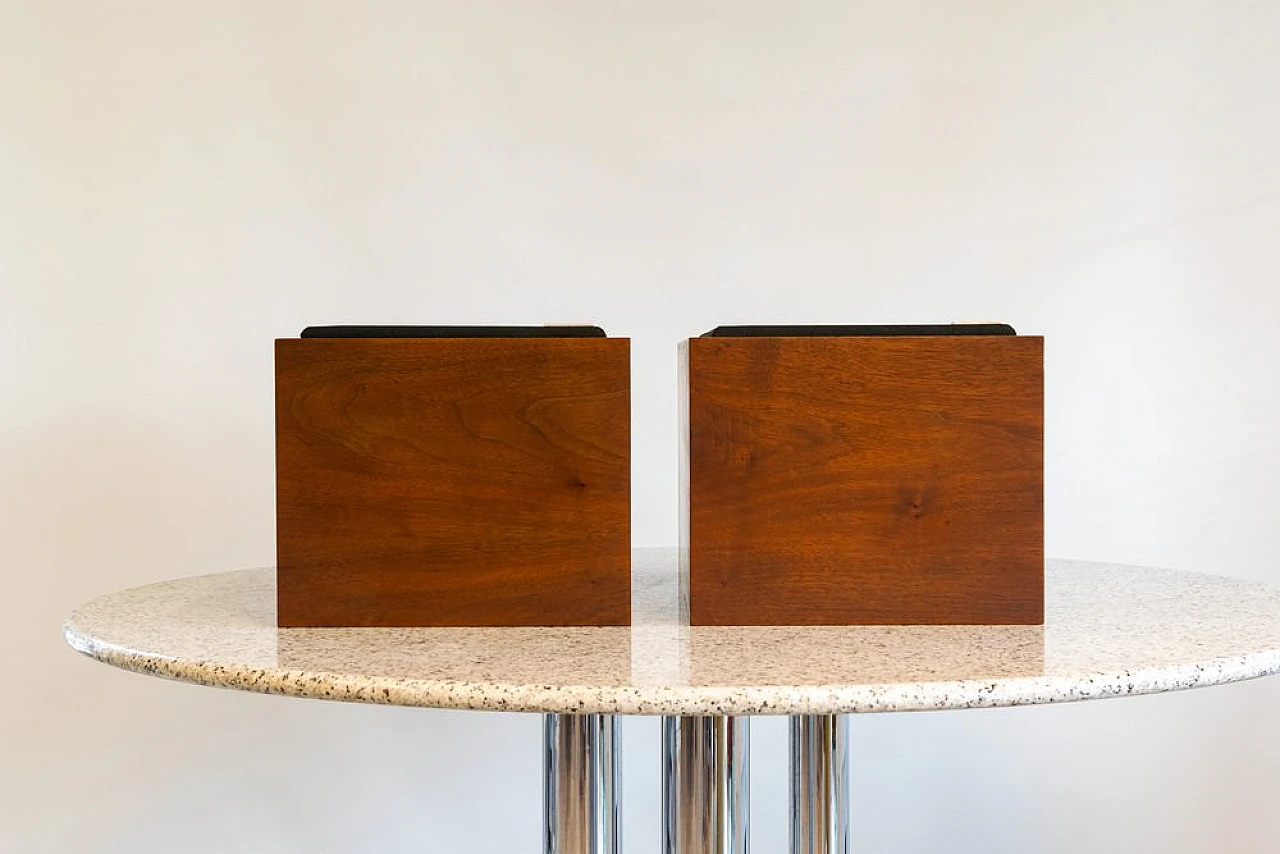 Pair of L speakers with wooden structure by Ohm, 1970s 13