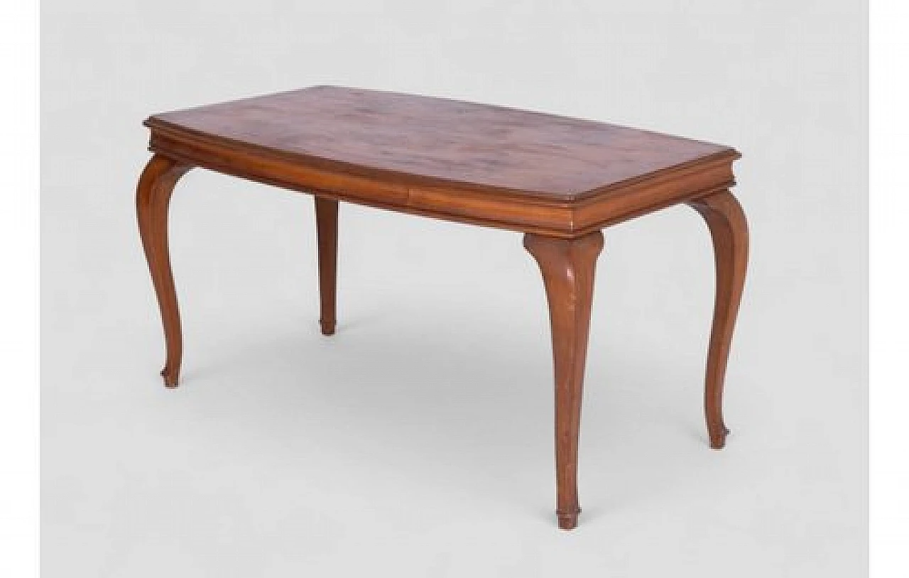 Wooden coffee table with inlaid top & floral motifs, 2000s 3