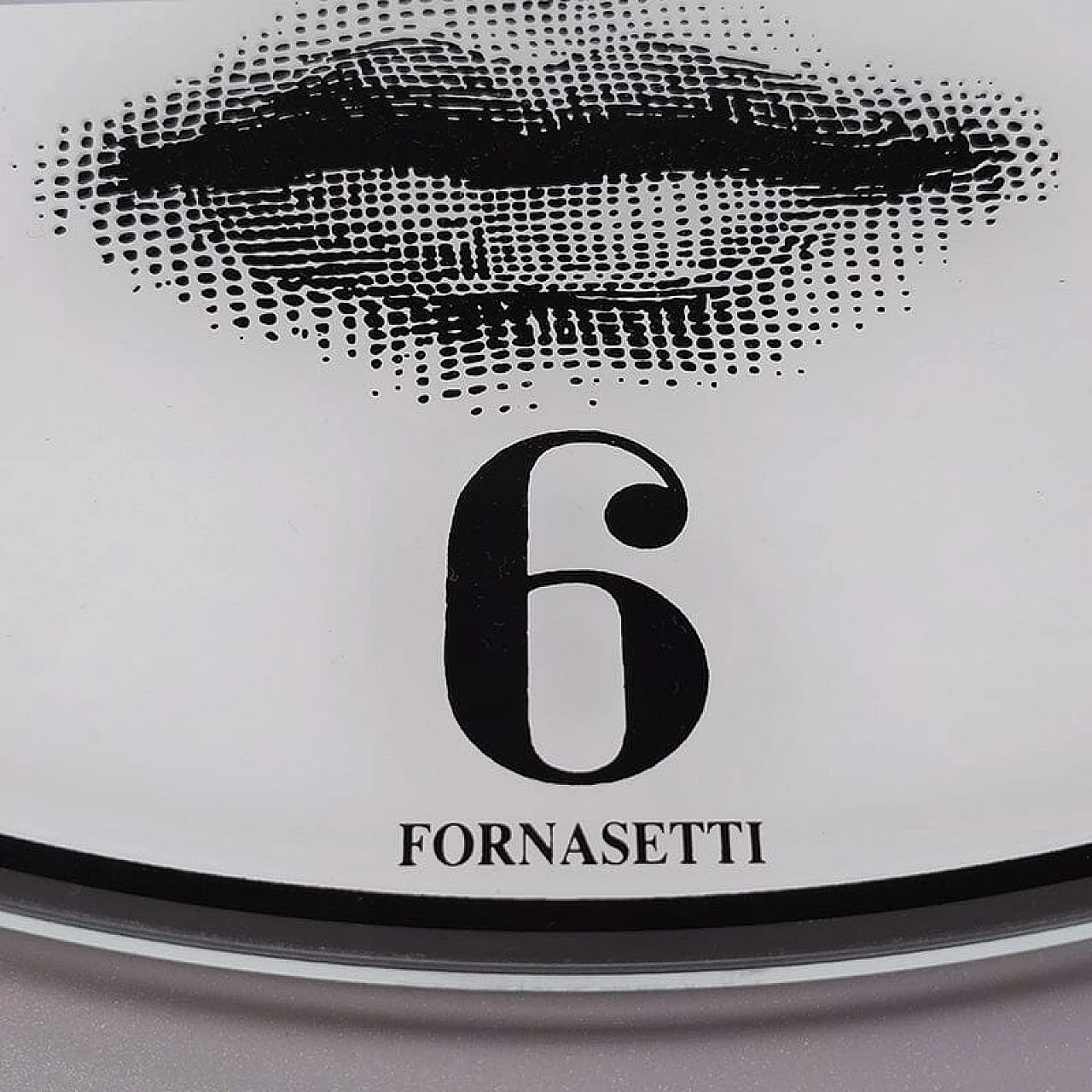 Glass wall clock by Fornasetti, 1990s 1