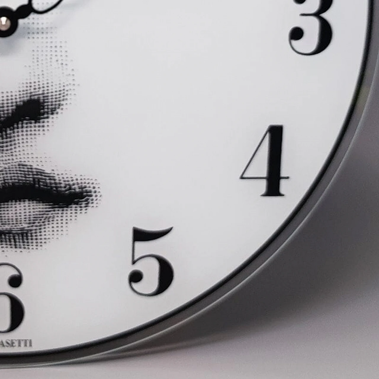 Glass wall clock by Fornasetti, 1990s 2