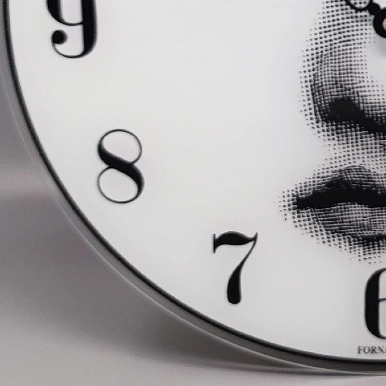 Glass wall clock by Fornasetti, 1990s 3