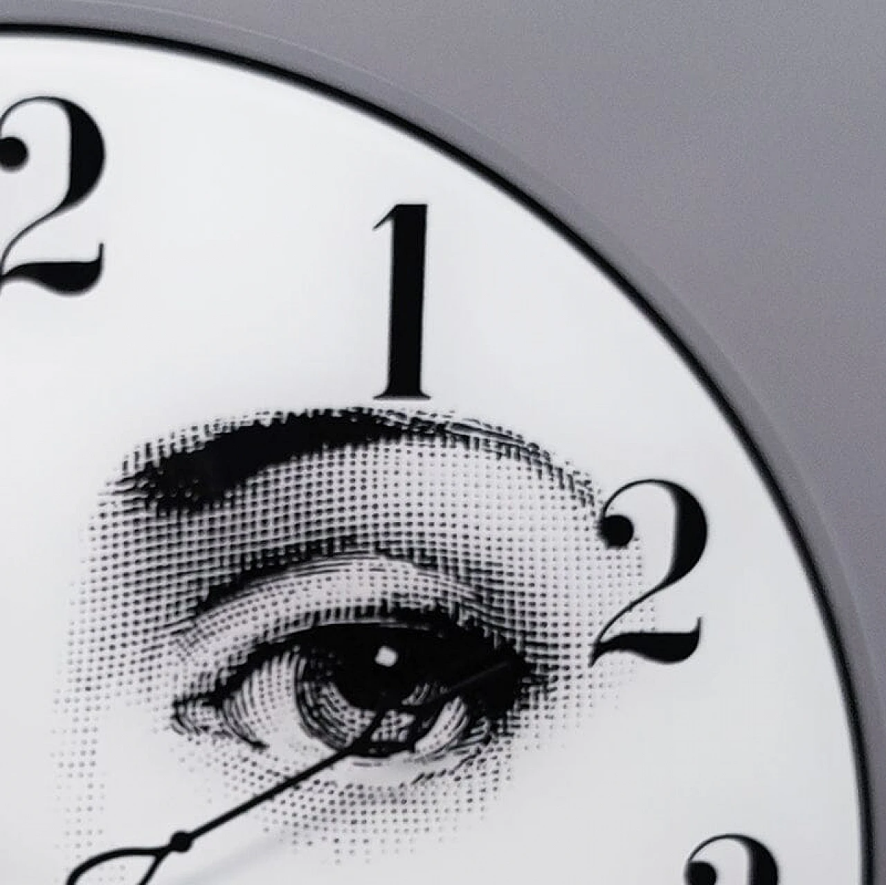 Glass wall clock by Fornasetti, 1990s 4