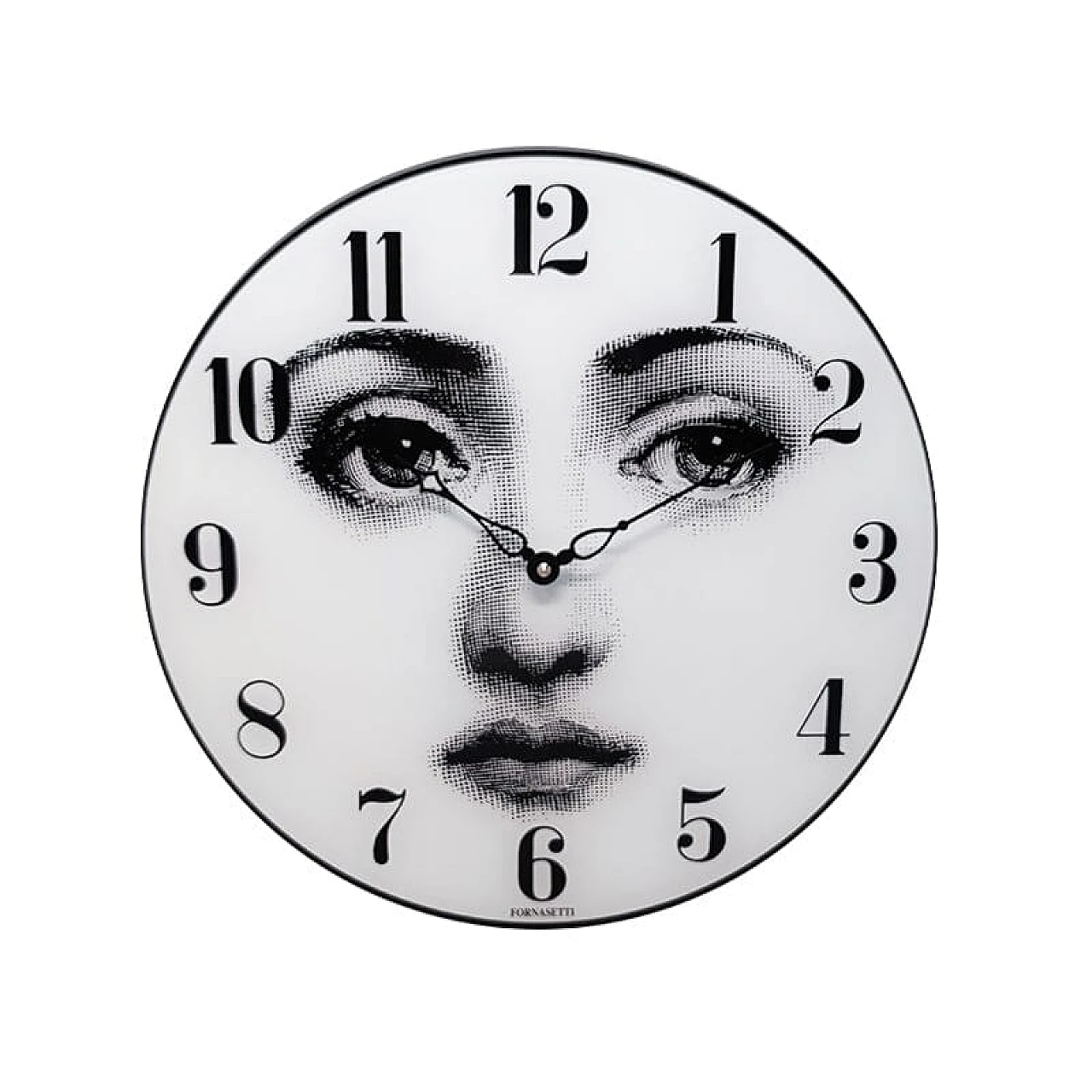 Orologio da parete in vetro di Fornasetti, anni '90 9