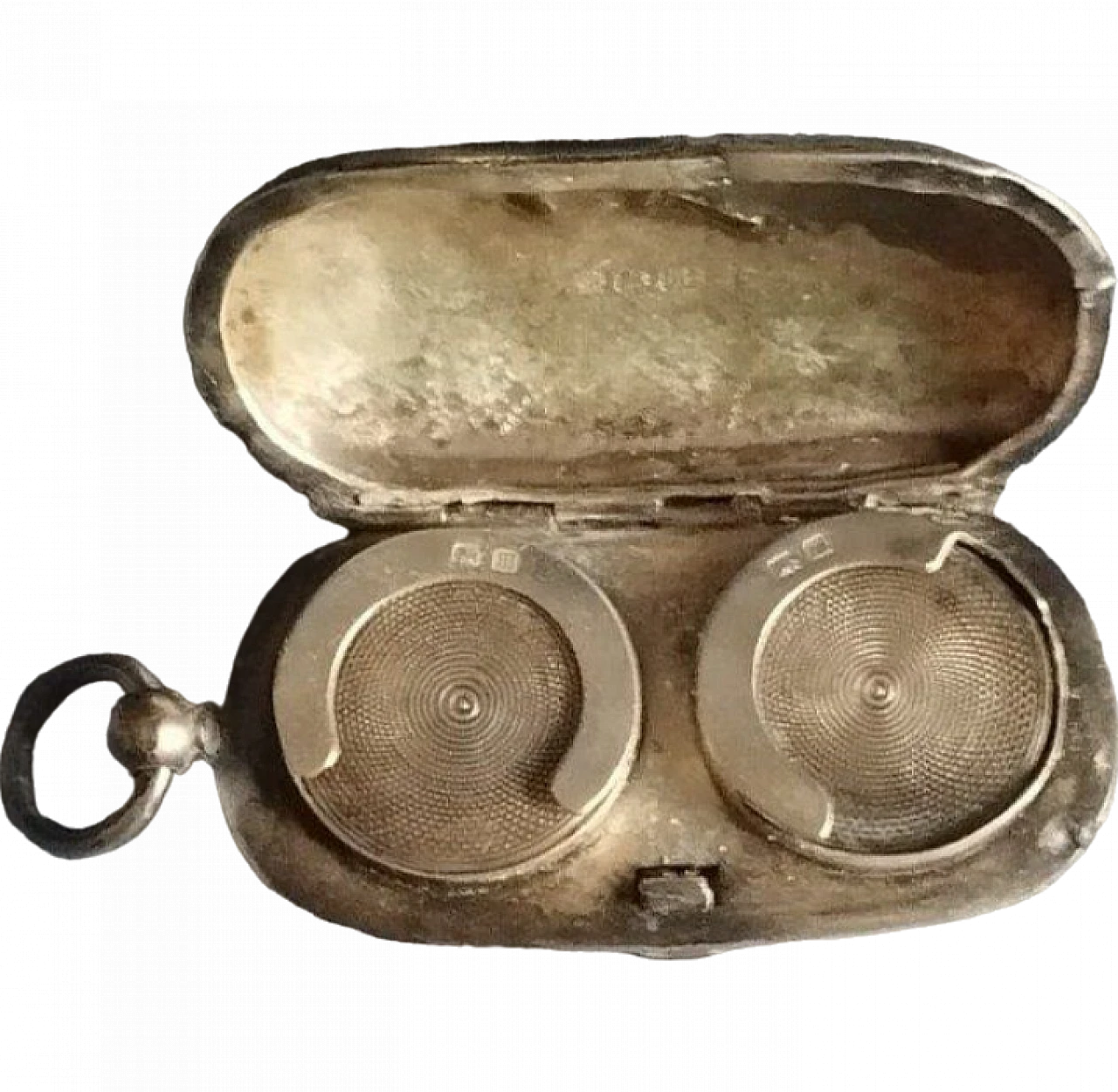 Double silver case for Sovereign coin, late 19th century 2