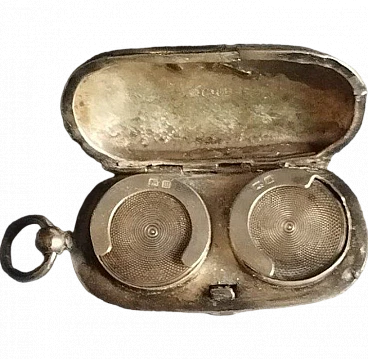 Double silver case for Sovereign coin, late 19th century