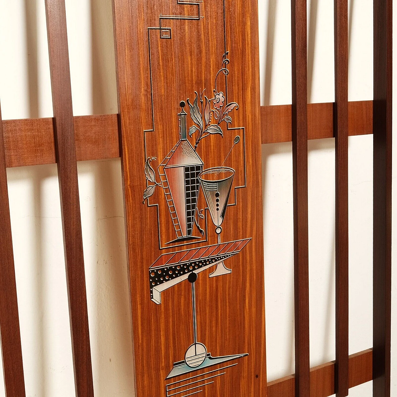 Wood and iron coat rack, 1950s 5