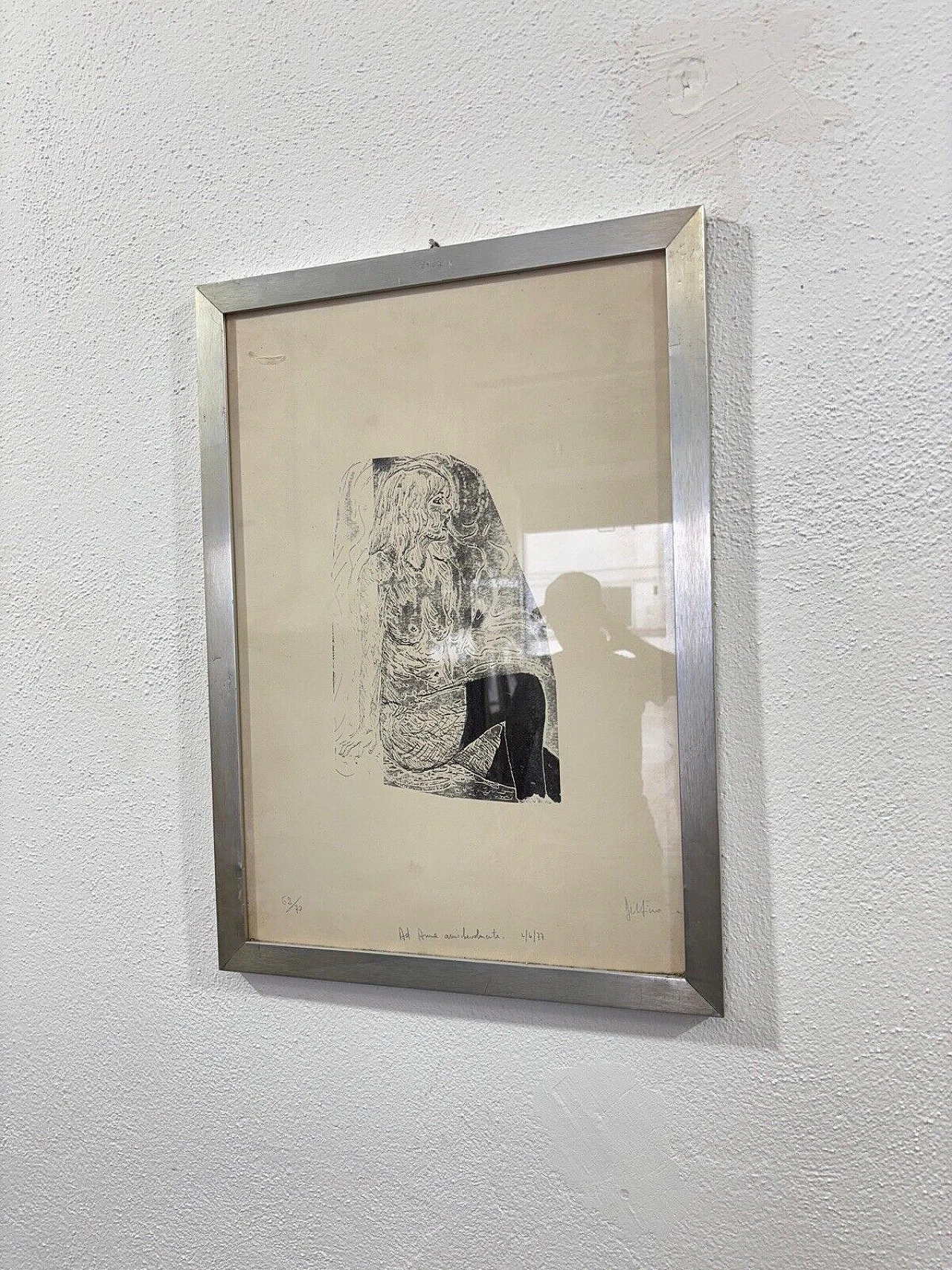 Delfino, Profile of a Woman, lithograph, 1977 1