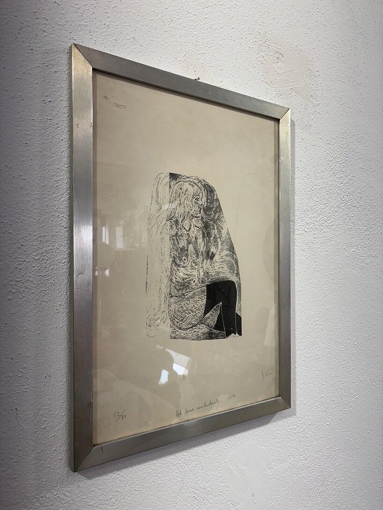 Delfino, Profile of a Woman, lithograph, 1977 2