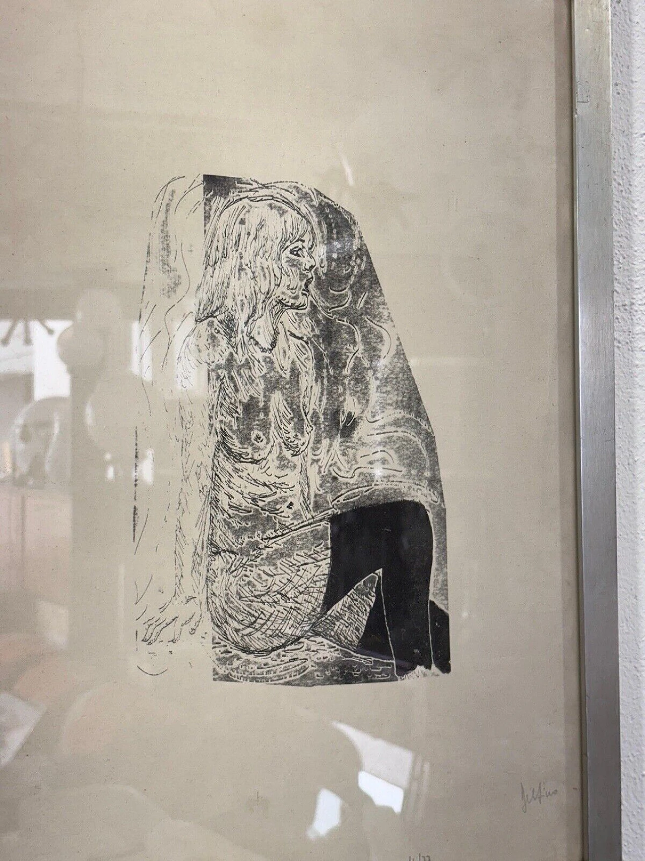 Delfino, Profile of a Woman, lithograph, 1977 3