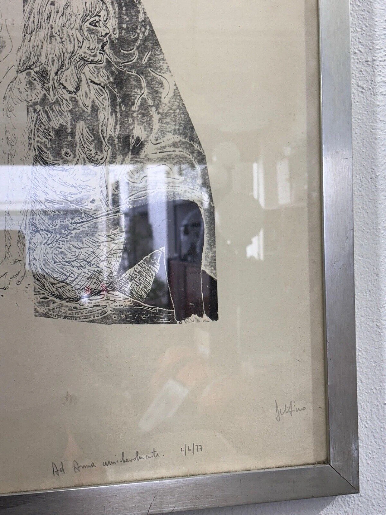 Delfino, Profile of a Woman, lithograph, 1977 4