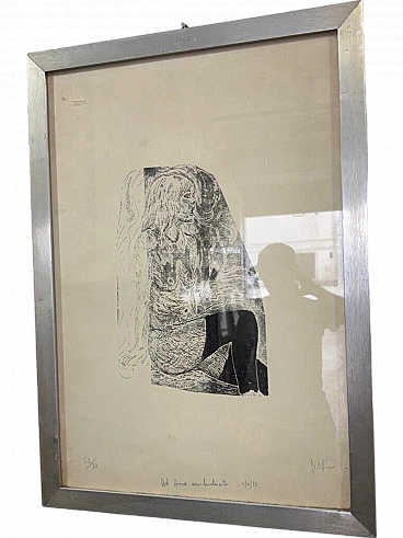 Delfino, Profile of a Woman, lithograph, 1977