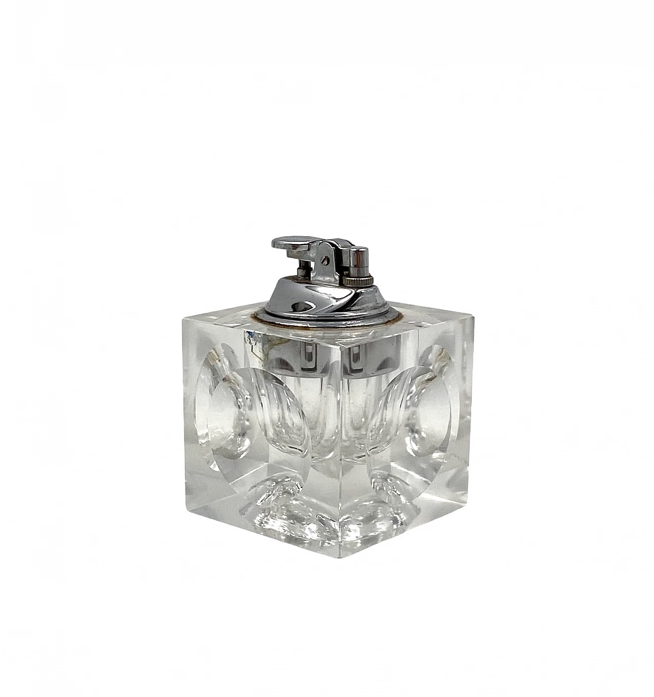 French crystal table lighter, 1970s 6