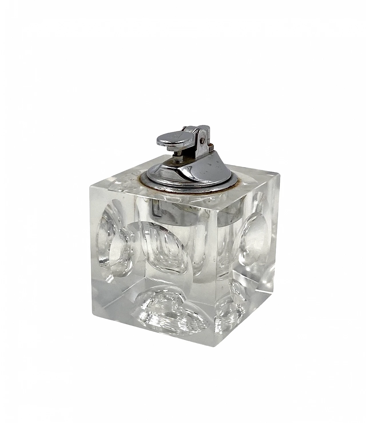 French crystal table lighter, 1970s 11