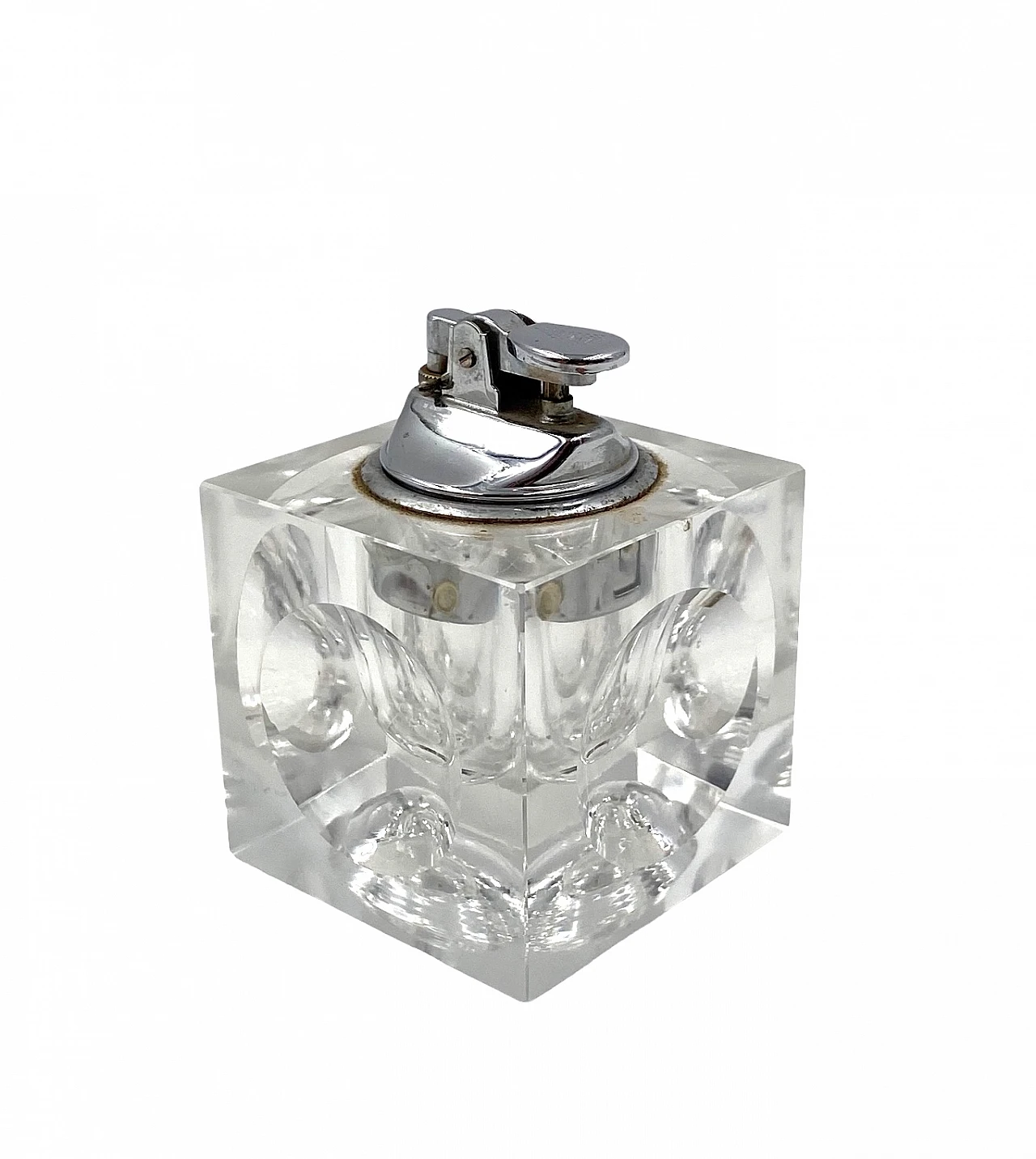 French crystal table lighter, 1970s 13