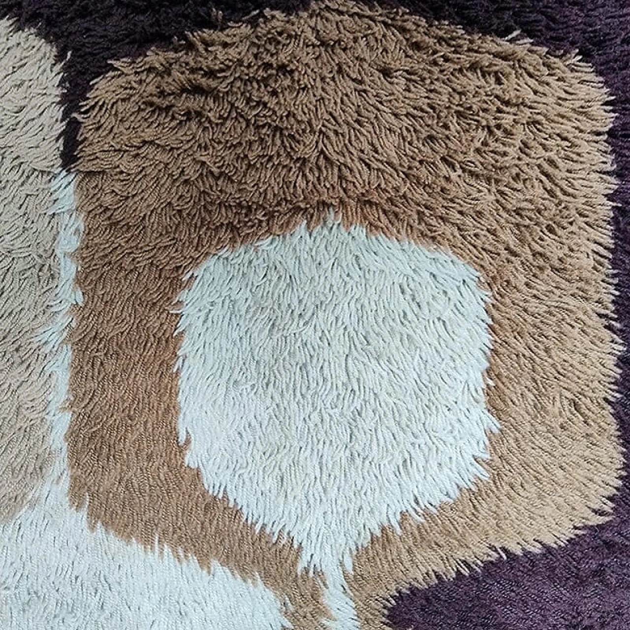 Tappeto Space Age Rug in lana, anni '70 4