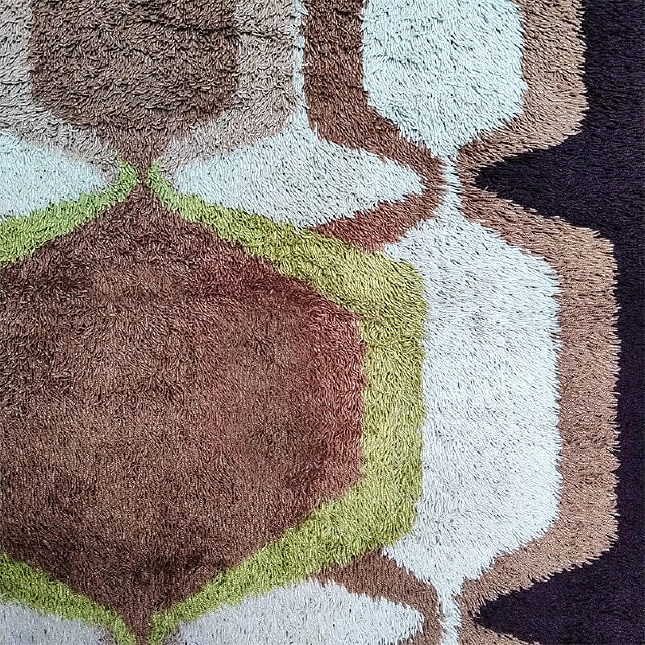 Tappeto Space Age Rug in lana, anni '70 5