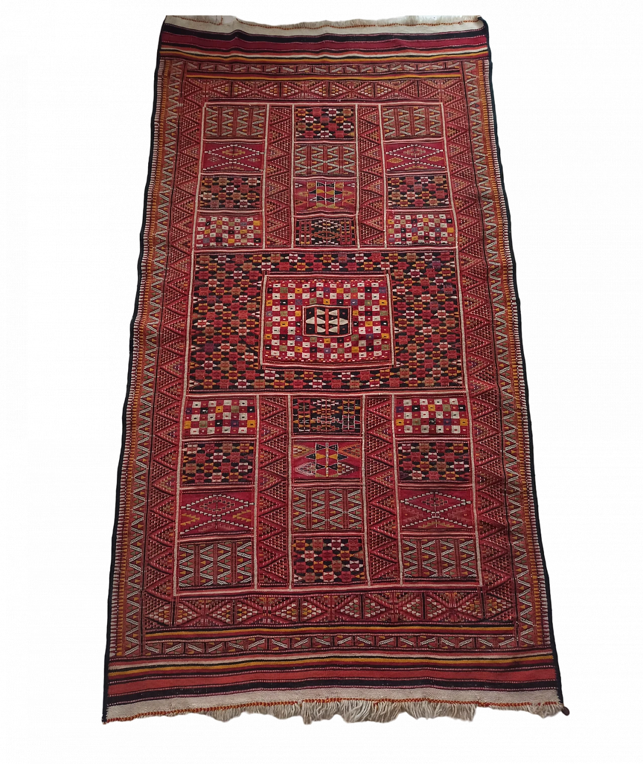 Persian wool and cotton Kilim rug, 19th century 15