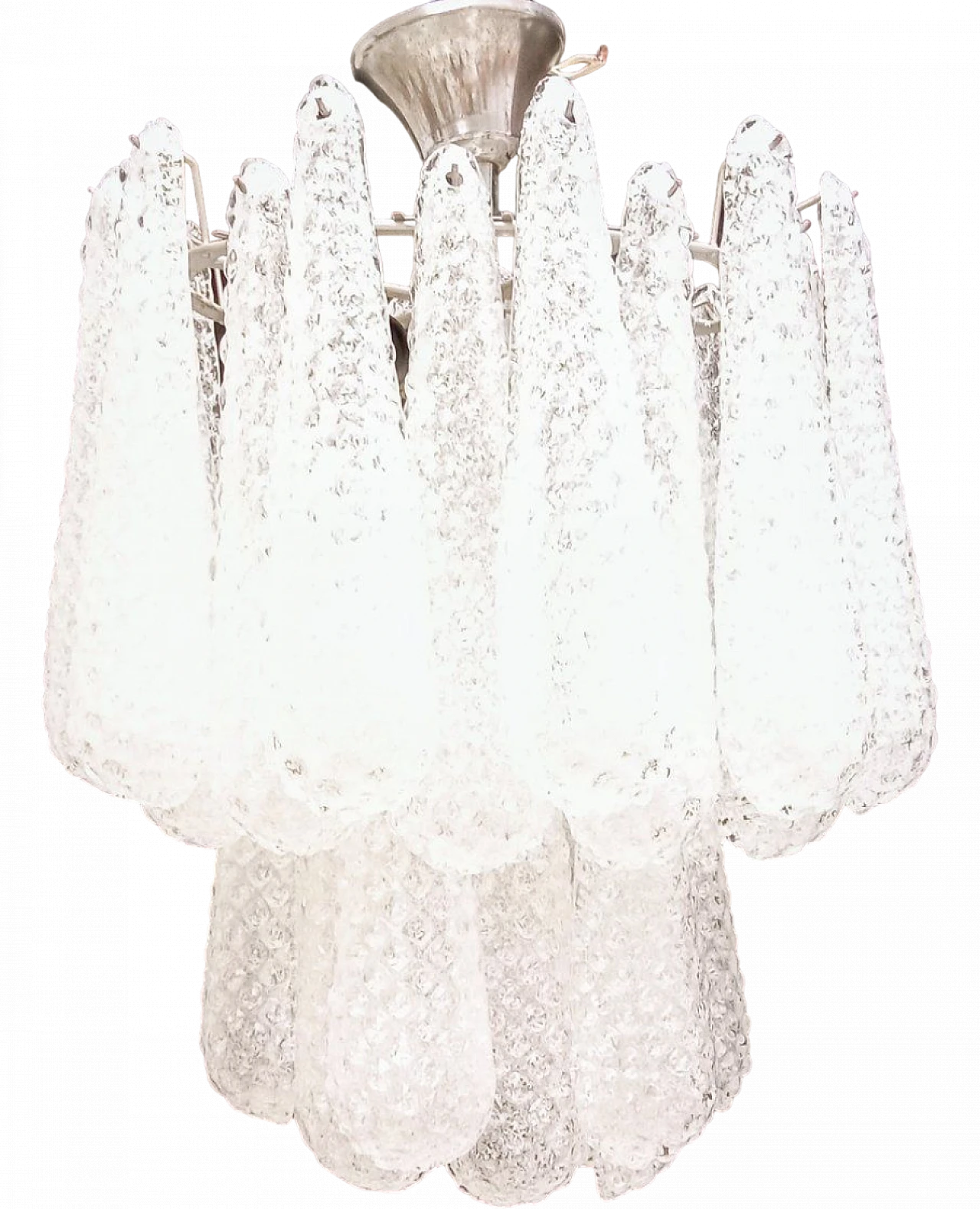 Murano glass chandelier with grit, 1970s 11