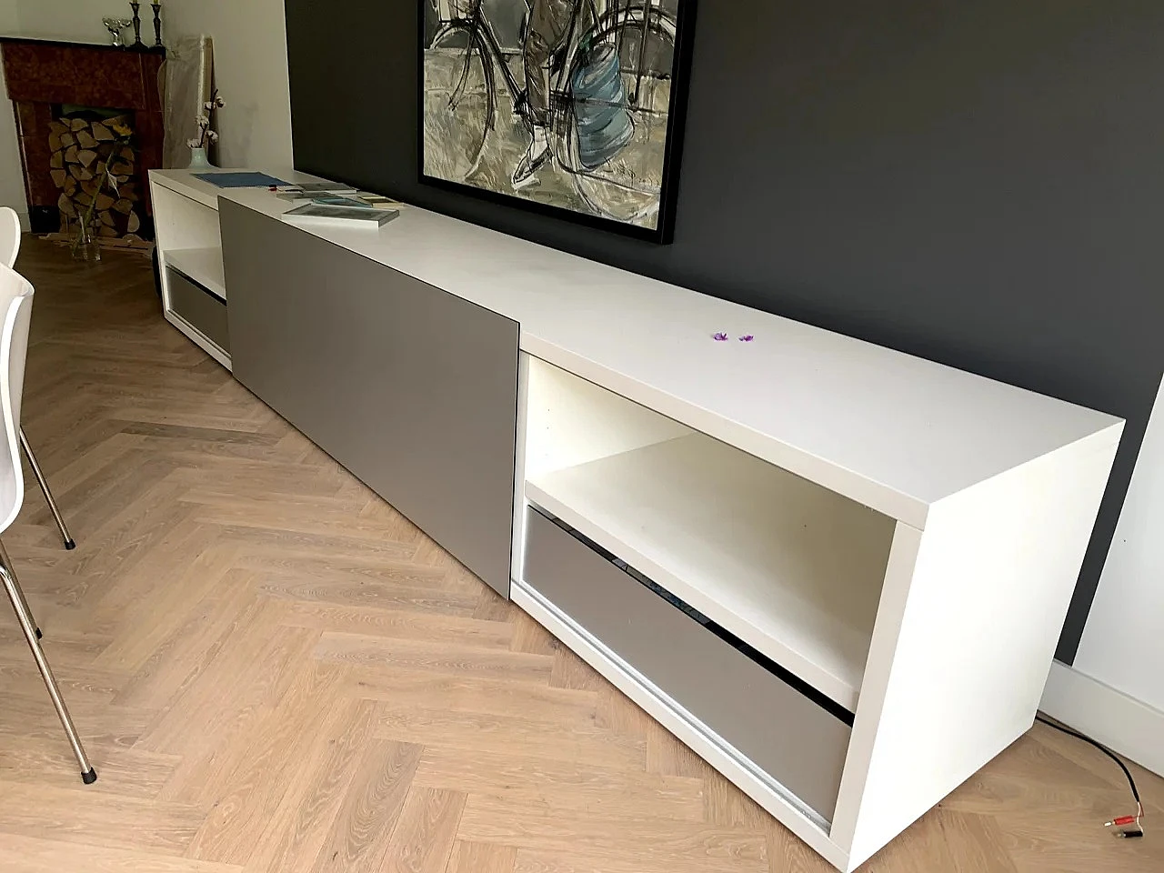 Sideboard 3M-360 HI FI in laquered wood by G. Cappellini, 2000s 5