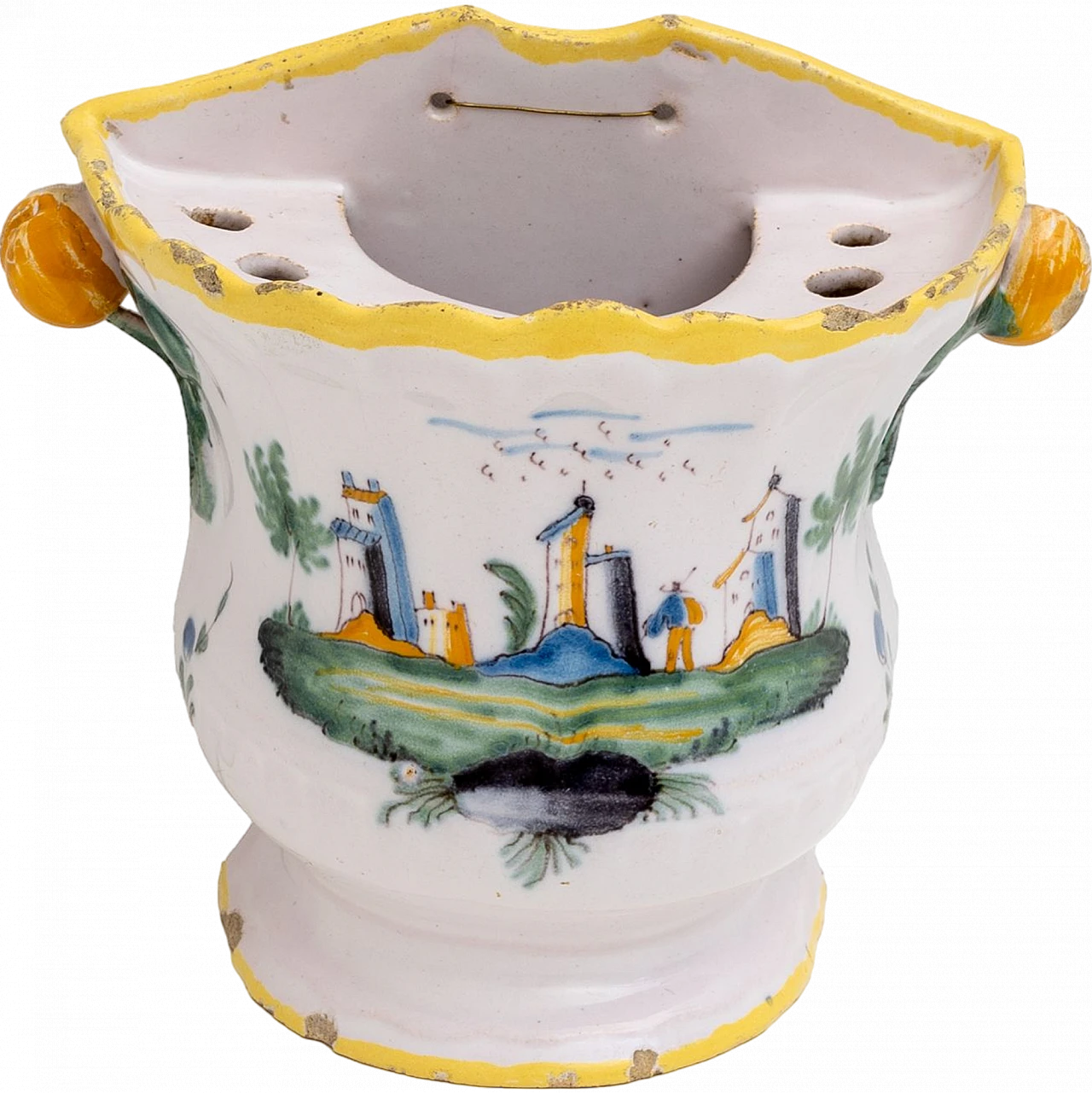 Provençal polychrome majolica planter, 18th century 8