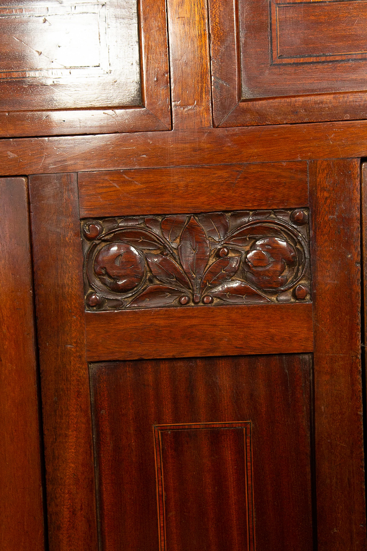 Liberty sideboard in walnut veneered oak with mirror, 1940s 3