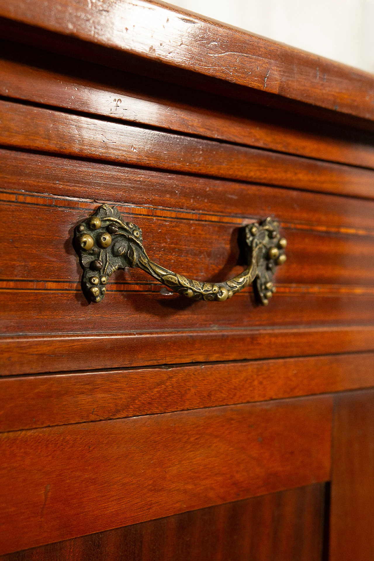 Liberty sideboard in walnut veneered oak with mirror, 1940s 6