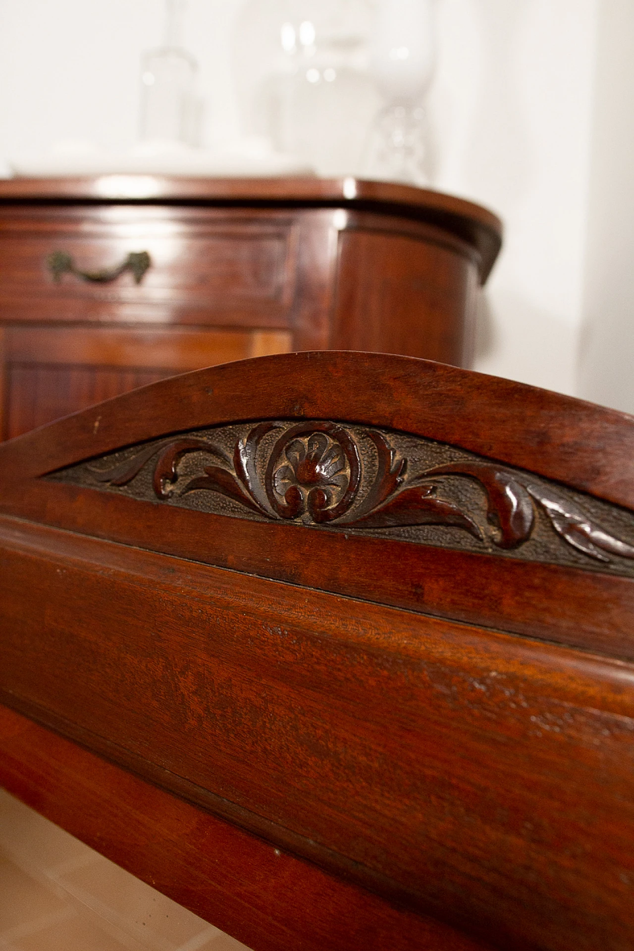 Liberty sideboard in walnut veneered oak with mirror, 1940s 7